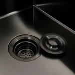 Кухонна мийка CM 78*50 R чорна PVD VALESO Handmade (круглий сифон 3,0/0,8)