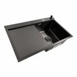 Кухонна мийка CM 78*50 R чорна PVD VALESO Handmade (круглий сифон 3,0/0,8)