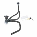 Мийка кухонна Valeso 50×50 см PVD чорна Handmade з підставкою для ножів