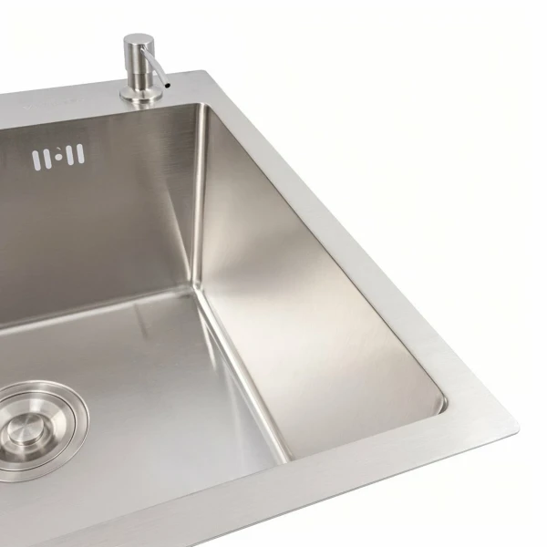 Кухонна мийка 50*50 нержавійка Valeso Handmade (товщина 3,0/1,5)
