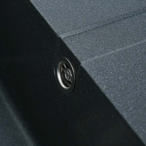 Гранітна мийка для кухні VALESO 5851 ARIA матова Антрацит