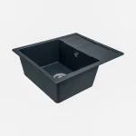 Гранітна мийка для кухні VALESO 5851 ARIA матова Антрацит