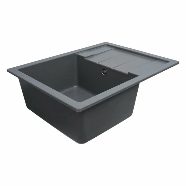 Гранітна мийка для кухні VALESO 6550 INTENSO матова Сірий мусон