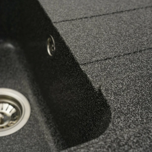 Гранітна мийка для кухні VALESO 7850 VERONA матова Графіт