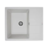 Гранітна мийка для кухні VALESO 5851 ARIA матова Білосніжна