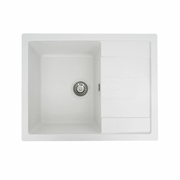 Гранітна мийка для кухні VALESO 6550 INTENSO матова Білосніжна