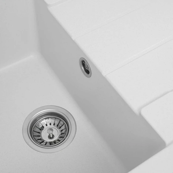 Гранітна мийка для кухні VALESO 6550 INTENSO матова Білосніжна