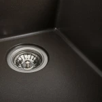 Гранітна мийка для кухні VALESO 7850 HARMONY матова Темна скеля