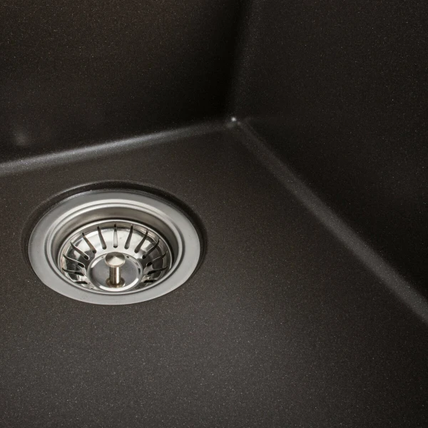 Гранітна мийка для кухні VALESO 7850 HARMONY матова Темна скеля