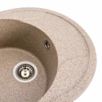 Гранітна мийка для кухні VALESO 5847 ONYX матова (карамель)