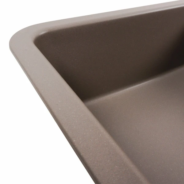 Гранітна мийка для кухні VALESO 7850 CUBE матова Дюна