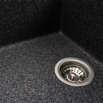 Кухонна мийка гранітна матова 7050 CASCADA VALESO графіт
