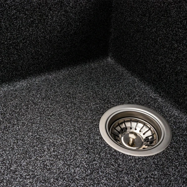 Кухонна мийка гранітна матова 7050 CASCADA VALESO графіт