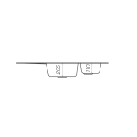 Гранітна мийка для кухні VALESO 9950 PANDORA матова Карамель