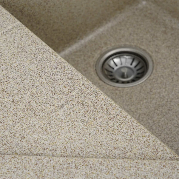 Гранітна мийка для кухні VALESO 9950 PANDORA матова Карамель