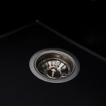Гранітна мийка для кухні VALESO 7843 SOLID матовий Чорний металік
