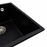 Гранітна мийка для кухні VALESO 3744 ROXY матова Чорна