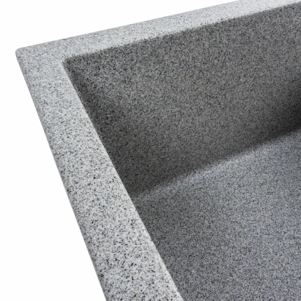 Гранітна мийка для кухні VALESO 6550 LOTOS матовий Сірий