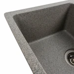 Гранітна мийка для кухні VALESO 6250 ZIRKONE матовий Сірий