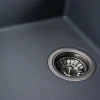 Гранітна мийка для кухні матовий VALESO 6550 LOTOS Сірий металік
