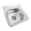 Кухонна мийка з нержавіючої сталі Platinum ДЕКОР 3838 (0,6/160 мм)