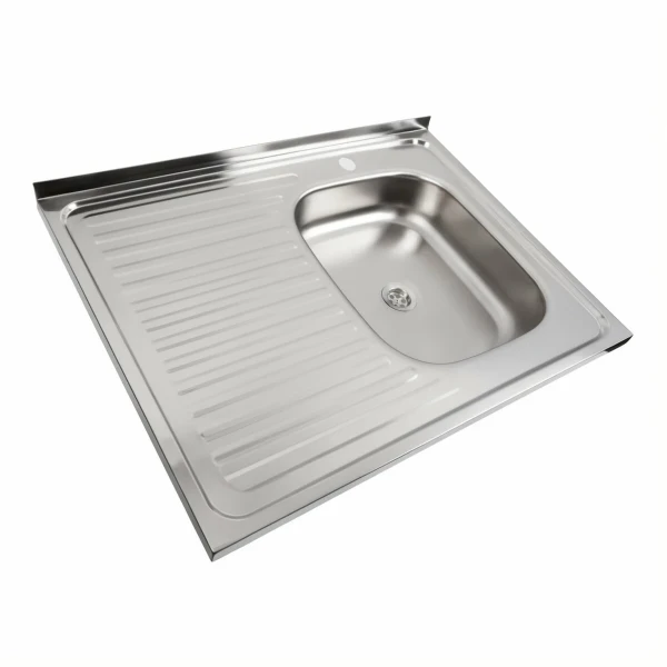 Мийка кухонна нержавіючої сталі Platinum PLATINUM 8060 R з (0,4/120 мм)