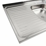 Мийка кухонна нержавіючої сталі Platinum PLATINUM 8060 R з (0,4/120 мм)