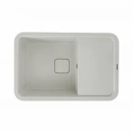 Гранітна мийка для кухні Platinum Біла в крапку PLATINUM 7850 CUBE матова
