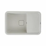 Гранітна мийка для кухні Platinum 7850 CUBE матова Біла в крапку