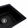 Гранітна мийка для кухні Platinum 7950 Equatoria матовий Чорний