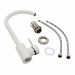 Кухонний змішувач Platinum 7990 NEST Білий в крапку