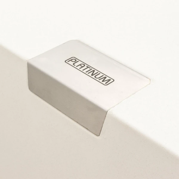 Гранітна мийка для кухні Platinum 8650 DIAMOND матова (білосніжна)