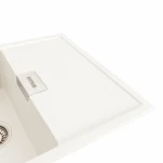 Гранітна мийка для кухні Platinum 8650 DIAMOND матова (білосніжна)
