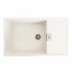 Гранітна мийка для кухні Platinum 8650 DIAMOND матова (білосніжна)