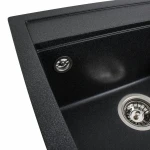 Гранітна мийка для кухні Platinum 5149 FIESTA матовий Карбон