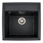 Гранітна мийка для кухні Platinum 5149 FIESTA матовий Карбон