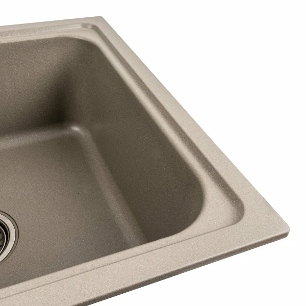 Гранітна мийка для кухні Platinum Equatoria матовий PLATINUM 7950 Титан