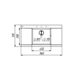 Гранітна мийка для кухні Platinum матовий Карбон PLATINUM 9651 ATLAS