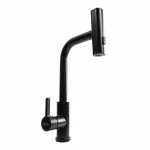 Змішувач кухонний XK09B Platinum PVD чорний