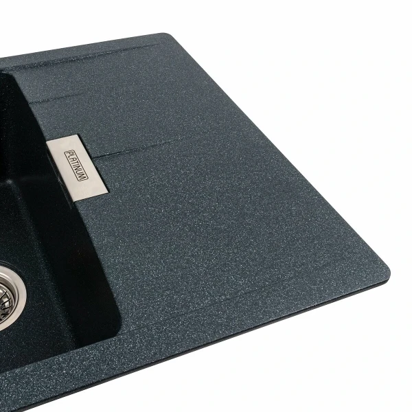 Гранітна мийка для кухні Platinum 6250 ZIRKONE матовий Антрацит