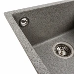 Гранітна мийка для кухні Platinum 4040 RUBA матовий сірий