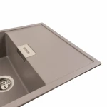 Гранітна мийка для кухні Platinum 8650 DIAMOND матова Дюна