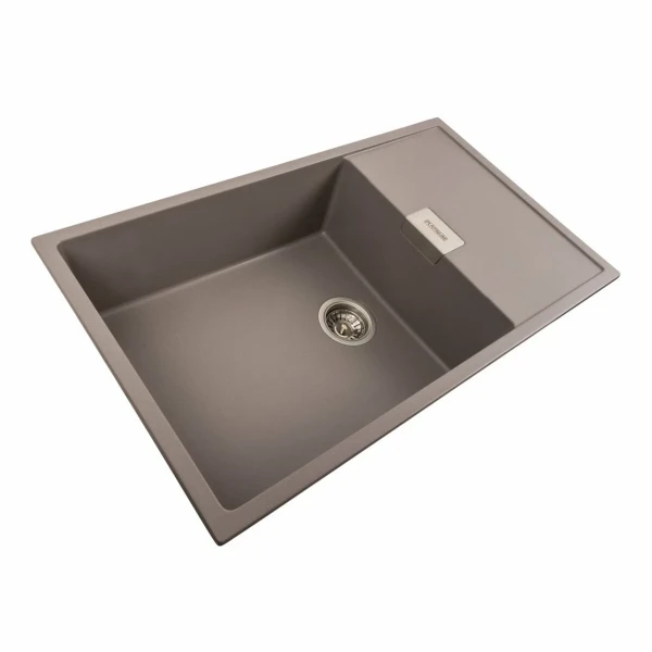 Гранітна мийка для кухні Platinum 8650 DIAMOND матова Дюна