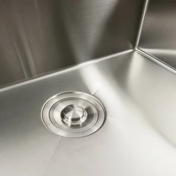 Кухонна мийка 60х50 Platinum Handmade підставкою для ножів круглий, PLATINUM нержавійка з (сифон 3,0/0,8)