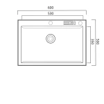 Кухонна мийка 60х50 Platinum Handmade підставкою для ножів круглий, PLATINUM нержавійка з (сифон 3,0/0,8)