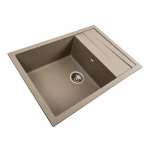 Кухонна мийка гранітна Platinum PLATINUM 7050 CASCADA матова Титан