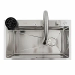 Кухонна мийка Platinum Handmade "Водоспад" PLATINUM CM 75×46A нержавійка