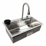 Кухонна мийка Platinum Handmade "Водоспад" PLATINUM CM 75×46A нержавійка