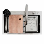 Кухонна мийка Platinum Handmade "Водоспад" PLATINUM CM 75×46A нержавійка