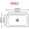 4842 САТИН 0,6/160 мийка кухонна ТМ Valeso